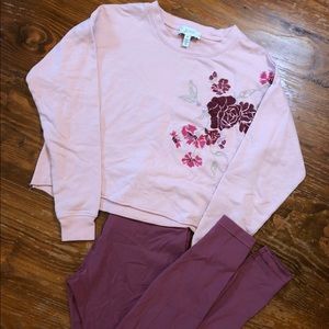 JS by Jessica Simpson embroidered crop sweatshirt